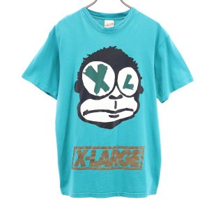 エクストララージ プリント 半袖 Tシャツ L グリーン系 XLARGE メンズ