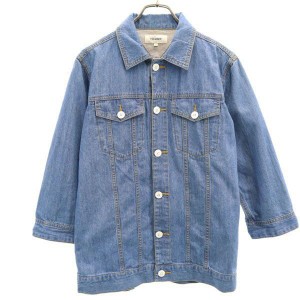 トミー 7分袖 デニムジャケット L TOMMY ジージャン レディース