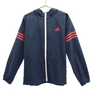 アディダス ウインドブレーカー M ネイビー adidas ジップパーカー レディース