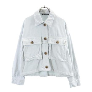 ザラ デニムジャケット S 水色 ZARA レディース