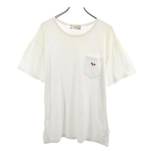 メゾンキツネ 半袖 Tシャツ M オフホワイト系 MAISON KITSUNE ポケT メンズ