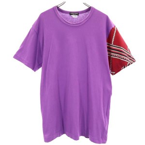 コムデギャルソンオムプリュス 2011年 日本製 半袖 袖切替 Tシャツ パープル系 COMME des GARCONS HOMME PLUS メンズ