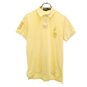 ポロバイラルフローレン 半袖 ポロシャツ S 黄系 Polo by Ralph Lauren 鹿の子 メンズ