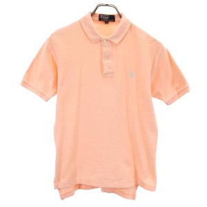 ポロバイラルフローレン 半袖 ポロシャツ 170 サーモンピンク Polo by Ralph Lauren 鹿の子 キッズ