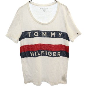 トミーヒルフィガー ロゴ 半袖 Tシャツ S/P ホワイト TOMMY HILFIGER クルーネック レディース