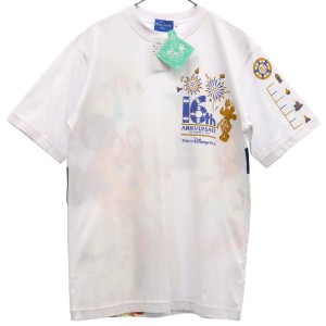 東京ディズニーリゾート ミッキーマウスプリント 半袖 Tシャツ S ホワイト TOKYO DISNEY RESORT キャラクター メンズ