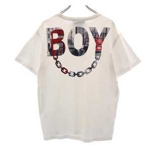 ボーイロンドン バックプリント 半袖 Tシャツ M ホワイト系 BOY LONDON メンズ