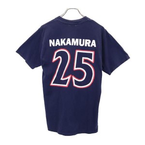 ジャージーズ 90s オールド USA製 横浜マリノス 背番号25 村上選手 半袖 サッカー 中村 Tシャツ M 紺 JERZEES メンズ