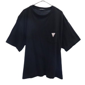 ゲス ロゴワッペン 半袖 Tシャツ XXS ブラック Guess メンズ