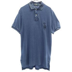 USA製 Polo by Ralph Lauren ポロシャツ インディゴ M POLO RALPH LAUREN Indigo Polo Shirts custom fit ポロ