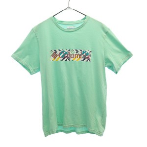 コロンビア プリント 半袖 Tシャツ M ブルー Columbia アウトドア メンズ