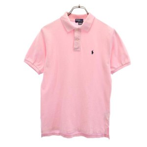 ポロバイラルフローレン 半袖 ポロシャツ M ピンク Polo by Ralph Lauren 鹿の子 メンズ
