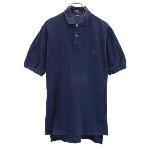 ポロバイラルフローレン 半袖 ポロシャツ S ネイビー Polo by Ralph Lauren 鹿の子 メンズ