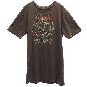 デニムアンドサプライ プリント 半袖 Tシャツ M ブラウン DENIM&SUPPLY RALPH LAUREN メンズ