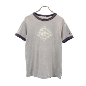 チャンピオン 半袖 リンガー Tシャツ M グレー系 Champion メンズ