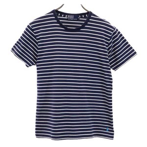 ポロバイラルフローレン ボーダー 半袖 Tシャツ M ネイビー系 Polo by Ralph Lauren レディース