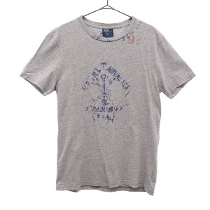 ポロラルフローレン プリント 半袖 Tシャツ M グレー POLO RALPH LAUREN メンズ