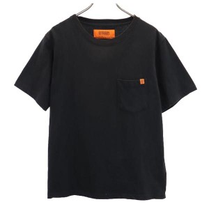 ユニバーサルオーバーオール 半袖 Tシャツ M ブラック系 UNIVERSAL OVERALL ポケT メンズ