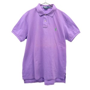 ポロバイラルフローレン 半袖 ポロシャツ XL パープル Polo by Ralph Lauren 鹿の子 メンズ