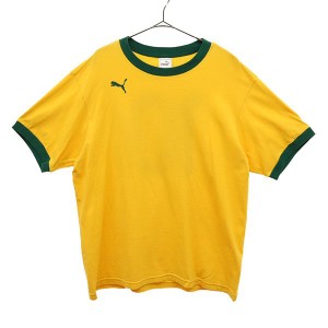 プーマ 日本製 プリント 半袖 Tシャツ O イエロー PUMA メンズ