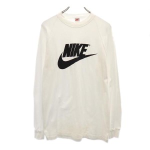 ナイキ オールド 日本製 長袖 Tシャツ XL ホワイト NIKE ロンT ラグラン メンズ