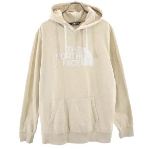 ノースフェイス アウトドア 長袖 スウェットパーカー L ベージュ系 THE NORTH FACE 裏起毛 メンズ