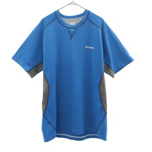 コロンビア プリント 半袖 Tシャツ ブルー Columbia アウトドア メンズ