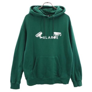 エクストララージ 長袖 スウェットパーカー M グリーン XLARGE メンズ