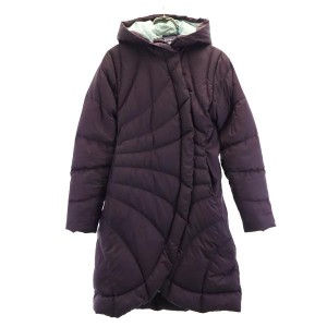 パタゴニア アウトドア 28475 ダウンコート XS パープル系 patagonia フード ロゴ レディース