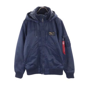 アルファインダストリーズ 中綿 ナイロンジャケット XL ネイビー系 ALPHA INDUSTRIES INC ロゴ メンズ