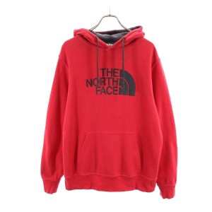 ノースフェイス アウトドア 長袖 スウェットパーカー M レッド系 THE NORTH FACE ロゴ 裏起毛 メンズ