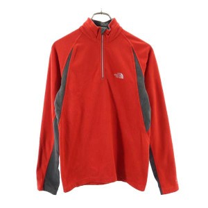 ノースフェイス RN#61661 アウトドア 長袖 ハーフジップ Tシャツ S レッド系 THE NORTH FACE メンズ