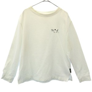 トゥービー バイ アニエスベー ロゴプリント 長袖 Tシャツ Tu ホワイト To b. by agnes b. レディース