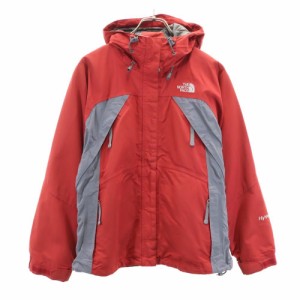 ザノースフェイス アウトドア ナイロンジャケット S レッド系 THE NORTH FACE フード レディース