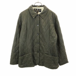 バブアー 長袖 キルティングジャケット USA 10 ダークグリーン Barbour レディース