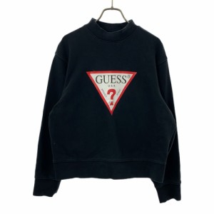 ゲス ロゴプリント 長袖 スウェット トレーナー F ブラック系 Guess レディース