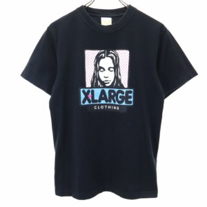 エクストララージ 日本製 プリント 半袖 Tシャツ S ブラック XLARGE メンズ