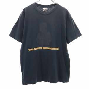 アベイシングエイプ 日本製 プリント 半袖 Tシャツ L ブラック A BATHING APE メンズ