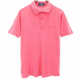 フレッドペリー 90s オールド 半袖 ポロシャツ 38 ピンク系 FRED PERRY 鹿の子 メンズ