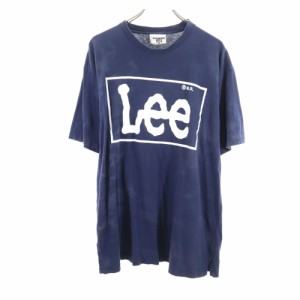 リー 90s USA製 オールド 半袖 Tシャツ L ネイビー Lee メンズ