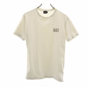 エンポリオアルマーニ EA7 プリント 半袖 Tシャツ M ホワイト Emporio Armani メンズ