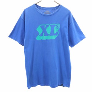 エクストララージ プリント 半袖 Tシャツ M ブルー系 XLARGE メンズ