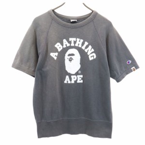 チャンピオン アベイシングエイプ 半袖 Tシャツ M グレー系 Champion A BATHING APE メンズ