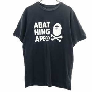 アベイシングエイプ 半袖 Tシャツ ブラック A BATHING APE メンズ