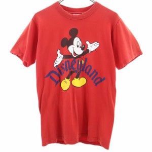 ディズニー 90s USA製 オールド 半袖 Tシャツ S 赤 Disney DESIGNS ミッキーマウス メンズ