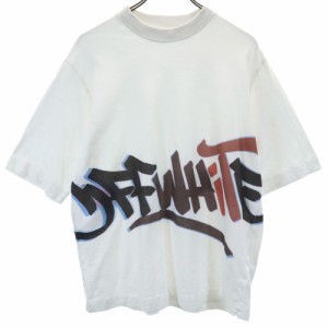 オフホワイト イタリア製 プリント 半袖 Tシャツ M ホワイト OFF-WHITE メンズ