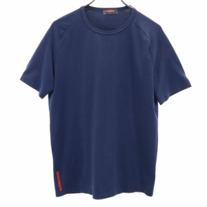 プラダ 半袖 Tシャツ M ネイビー PRADA ラグラン メンズ