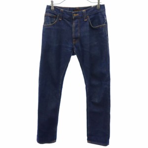 ヌーディージーンズ ストレートデニムパンツ W30 ネイビー Nudie Jeans ジーパン メンズ