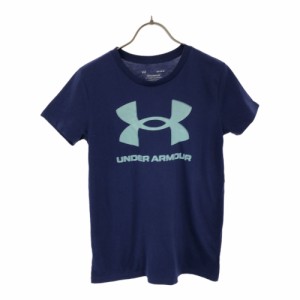 アンダーアーマー ロゴプリント 半袖 Tシャツ M ブルー UNDER ARMOUR スポーツ レディース