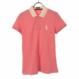 ラルフローレンゴルフ ゴルフ 半袖 ポロシャツ M ピンク RALPH LAUREN GOLF 鹿の子地 レディース